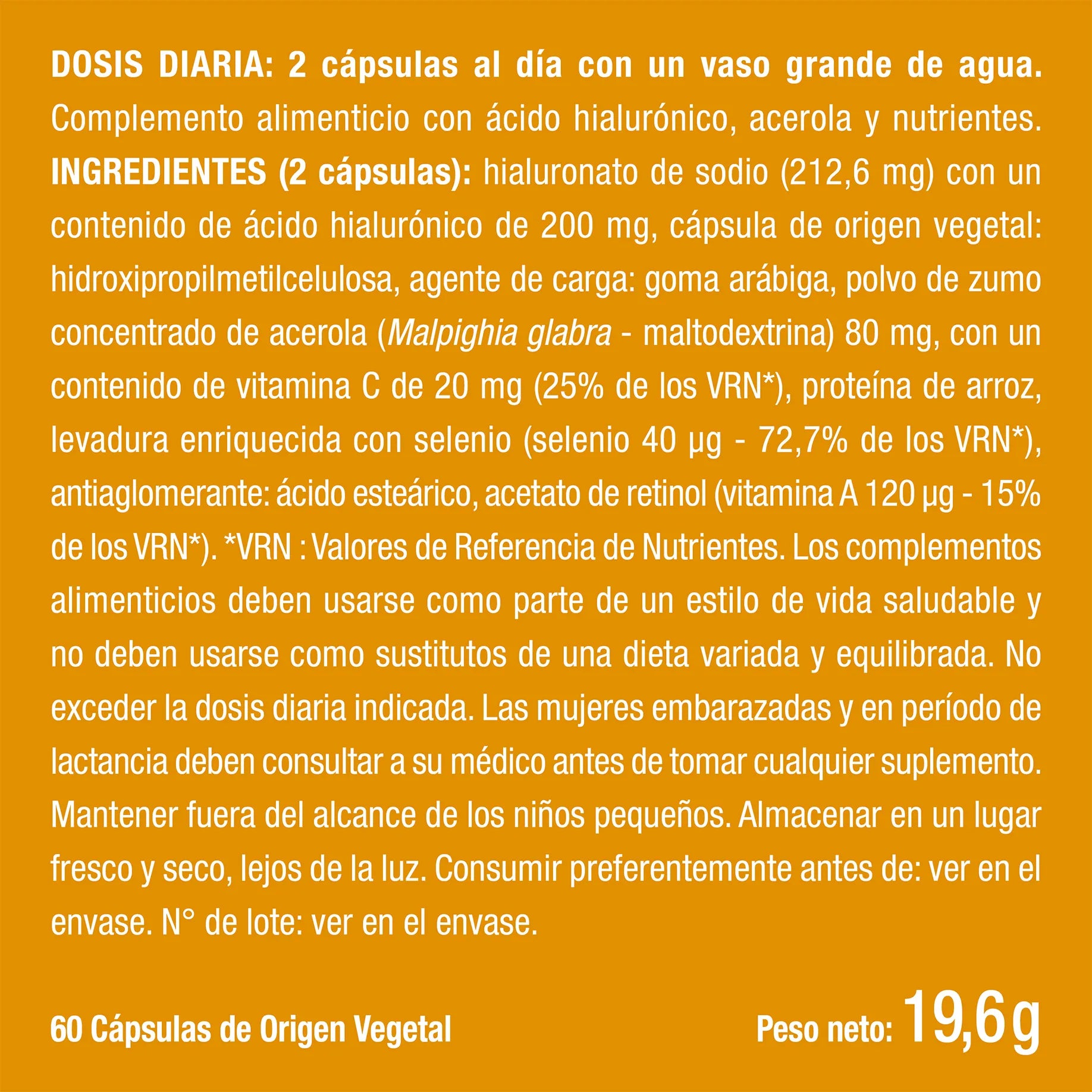 Ácido Hialurónico con Colágeno Marino