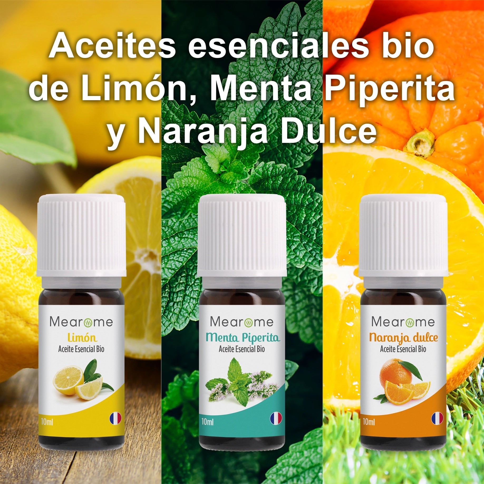 Set difusor con 3 aceites esenciales