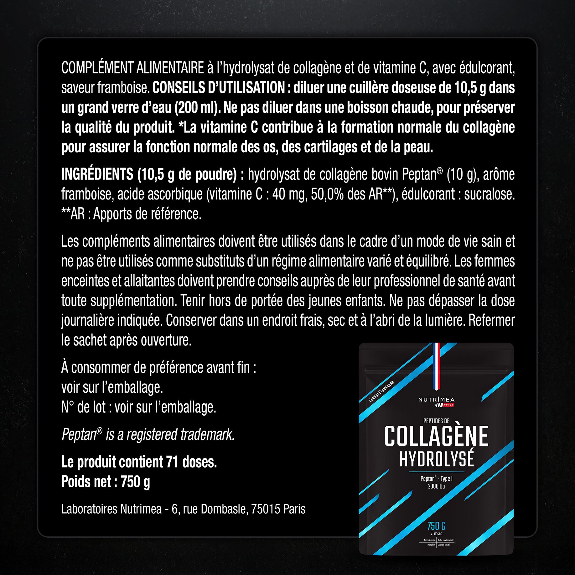 Collagène hydrolysé 750gr