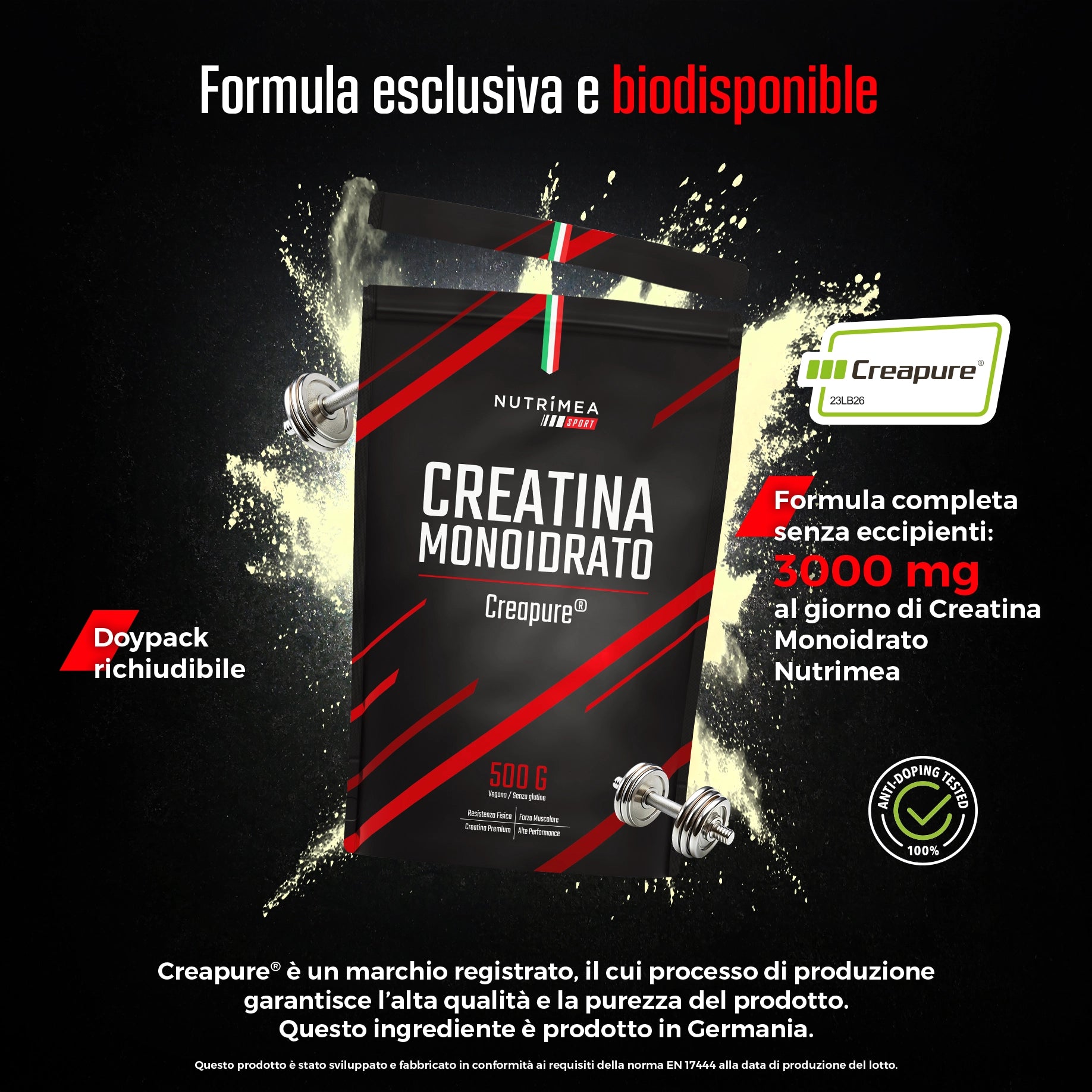 Creatina Monoidrato Creapure® in Polvere