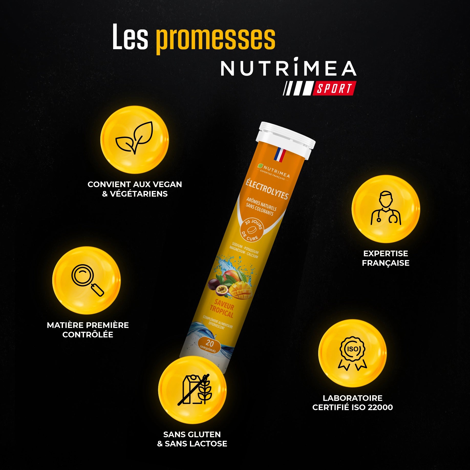 Electrolytes effervescents en complément alimentaire