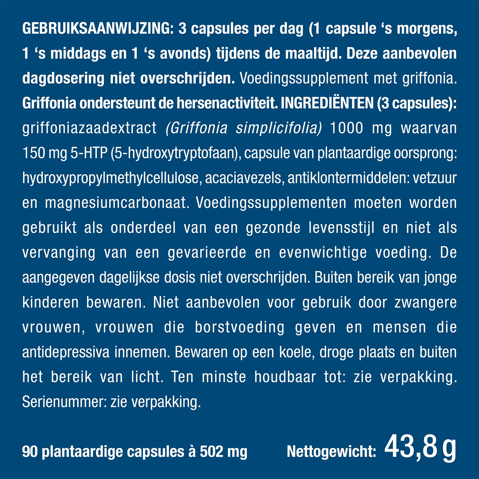 5 HTP - Zuivere Griffonia