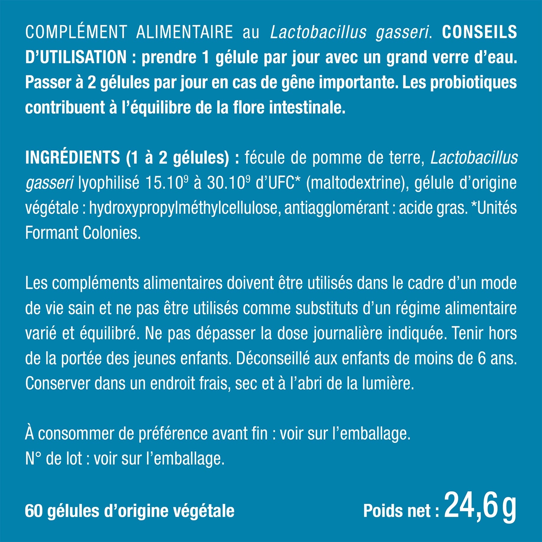 Bienfaits et précautions L-Gasseri