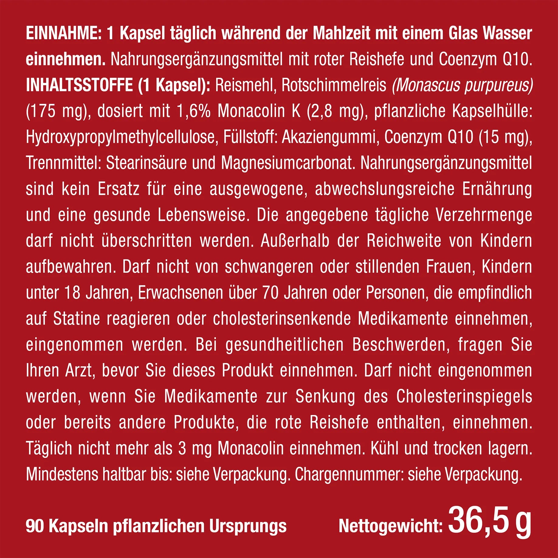 Roter Reis & Coenzym Q10
