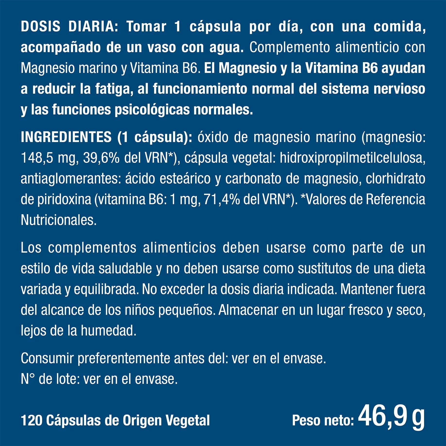 Magnesio Marino y Vitamina B6