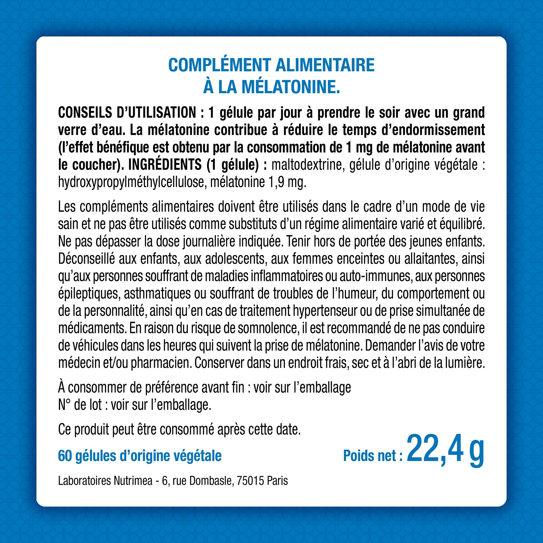 Mélatonine Maxipure FR