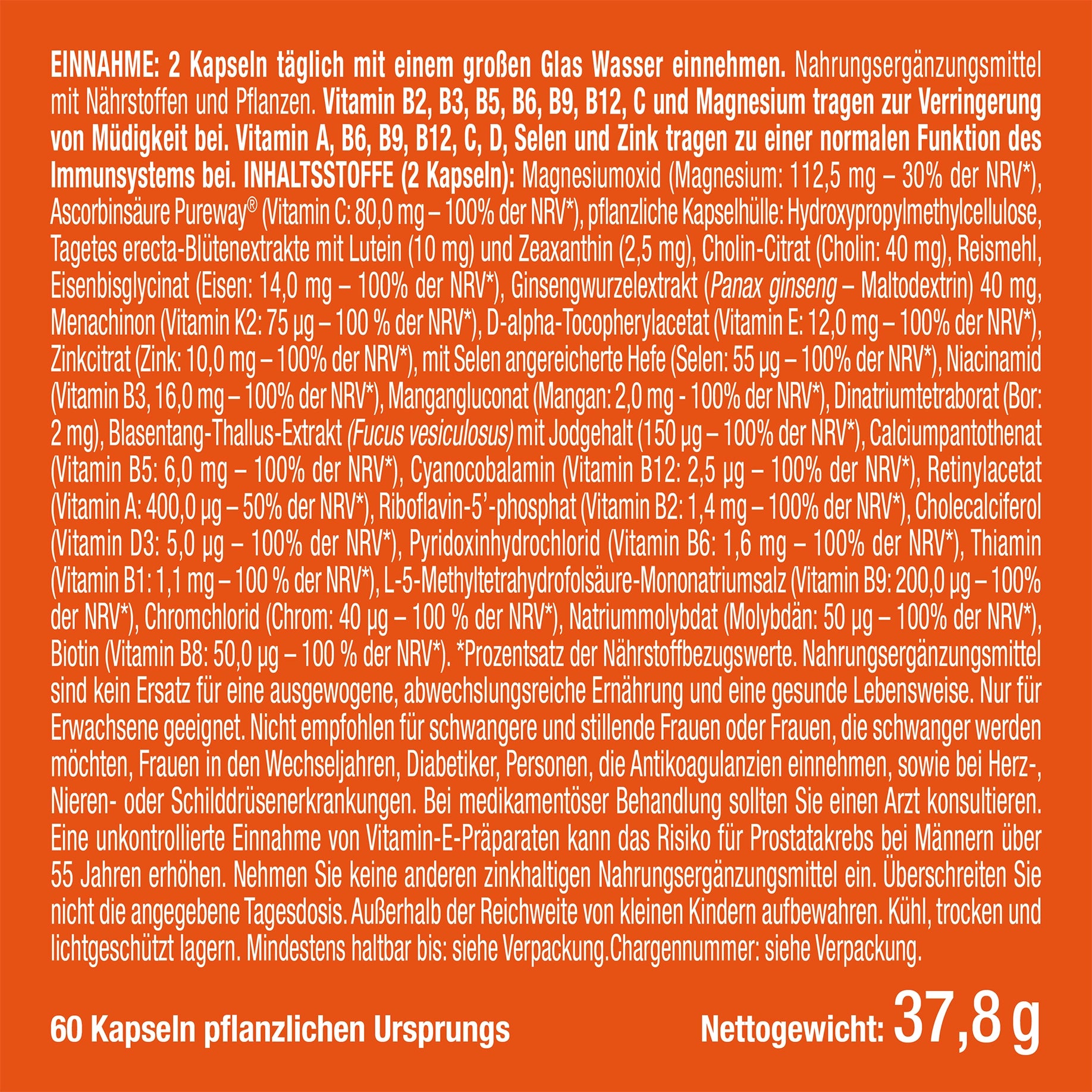 Multivitamine und Mineralstoffe