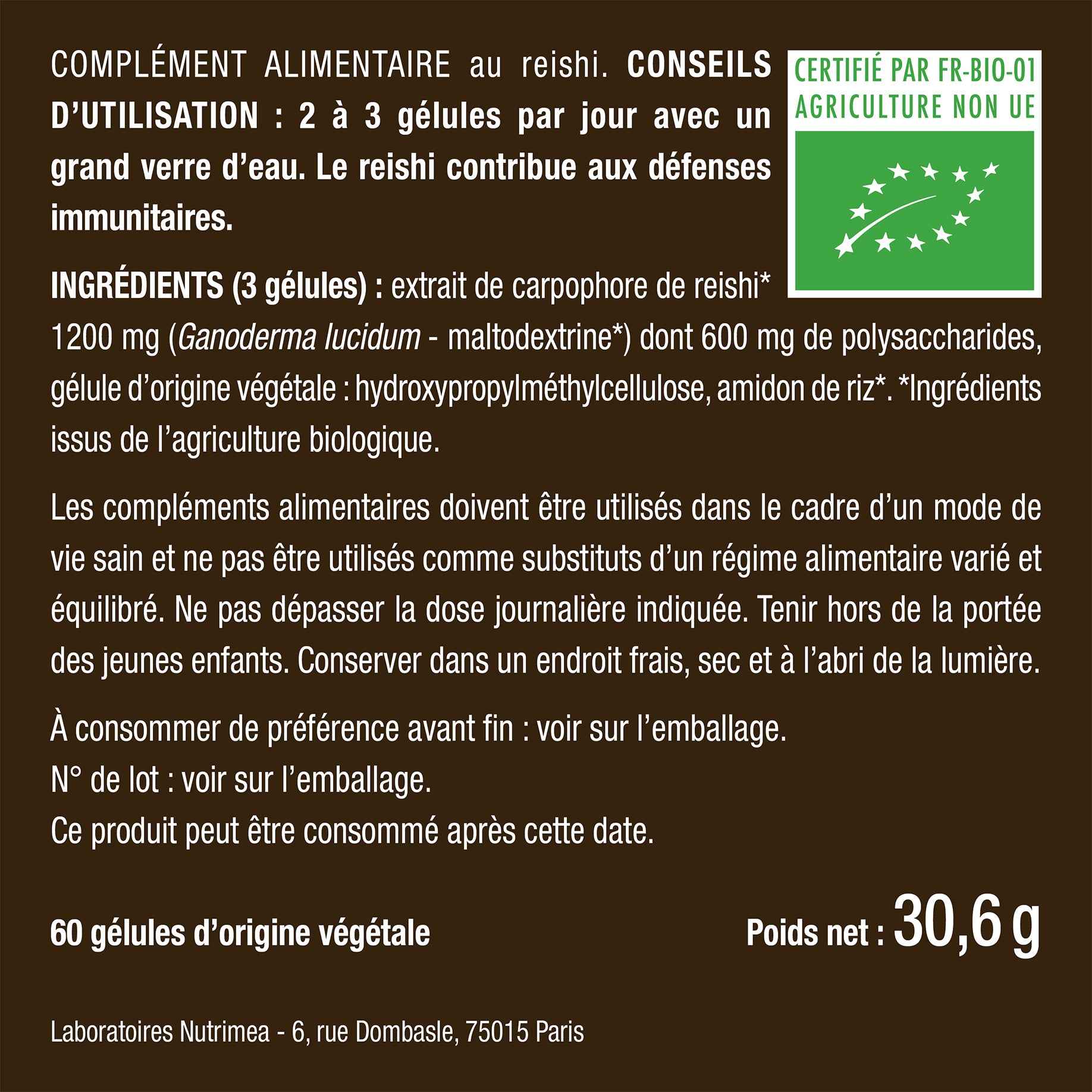 Bienfaits et contre indications pour Reishi Bio