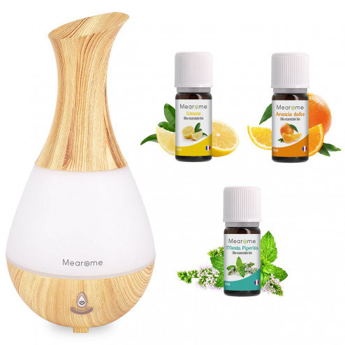 Immagine della confezione dell'Olio essenziale Kit Aromaterapia - Diffusore + 3 Oli Essenziali
