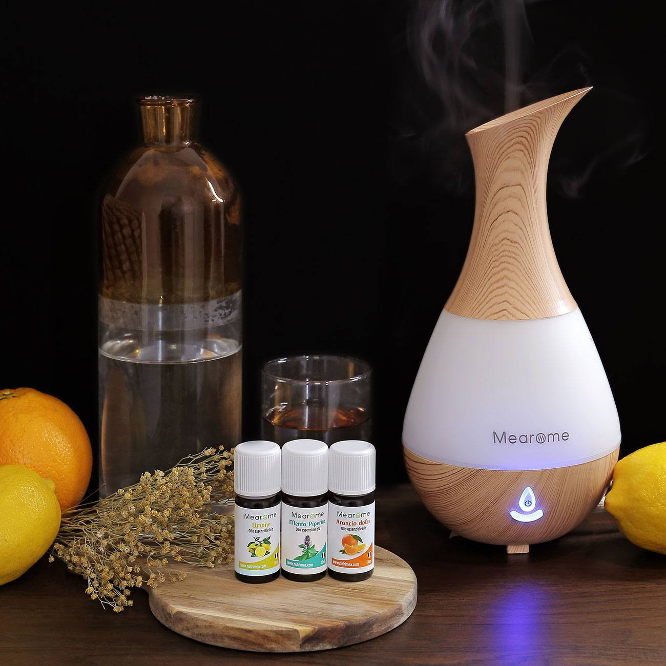 Kit Aromaterapia - Diffusore + 3 Oli Essenziali