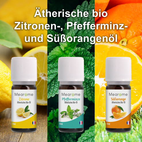 Lifestyle-Bild von Aromatherapie Set "Initiation" - Diffuser & 3 Ätherische Öle 100% BIO