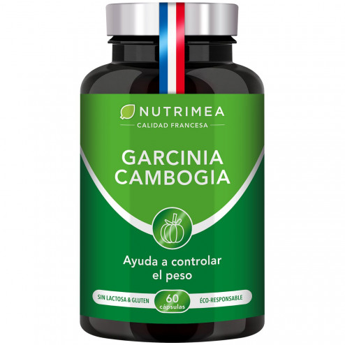 Fondo blanco del bote Garcinia Cambogia