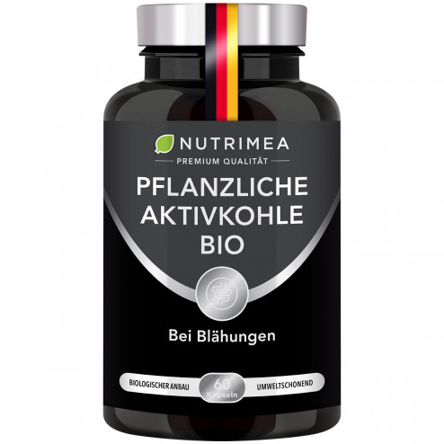 Weißer Hintergrund der Pillenbox von Aktivkohle BIO PURECOAL®