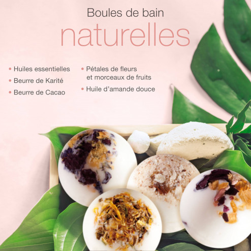 Image en situation de l'huile essentielle Boules de bain - Coffret Sensuel