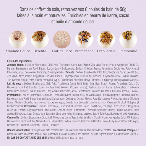 Image de l'huile essentielle à base de Coffret Relaxant - Soin - Boules de bain