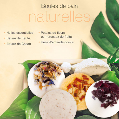 Image en situation de l'huile essentielle Coffret Euphorisant - Soin - Boules de bain