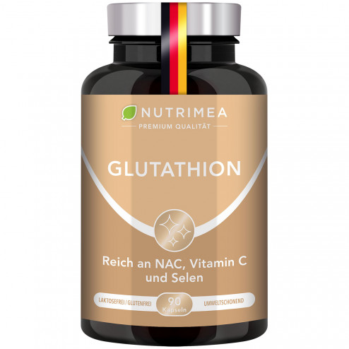 Weißer Hintergrund der Pillenbox von L-GLUTATHION Super Antioxidans