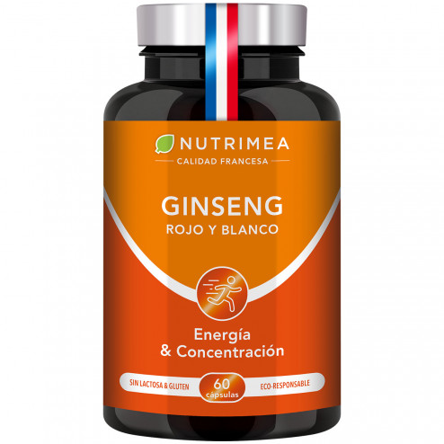 Fondo blanco del bote Ginseng