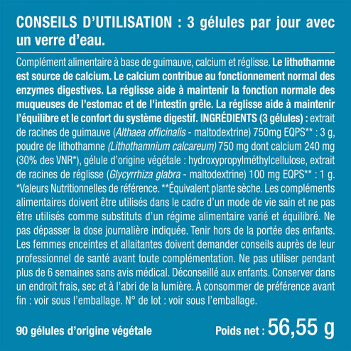 Bienfaits et contre indications pour Objectif Confort Gastrique | Lithothamne et Réglisse