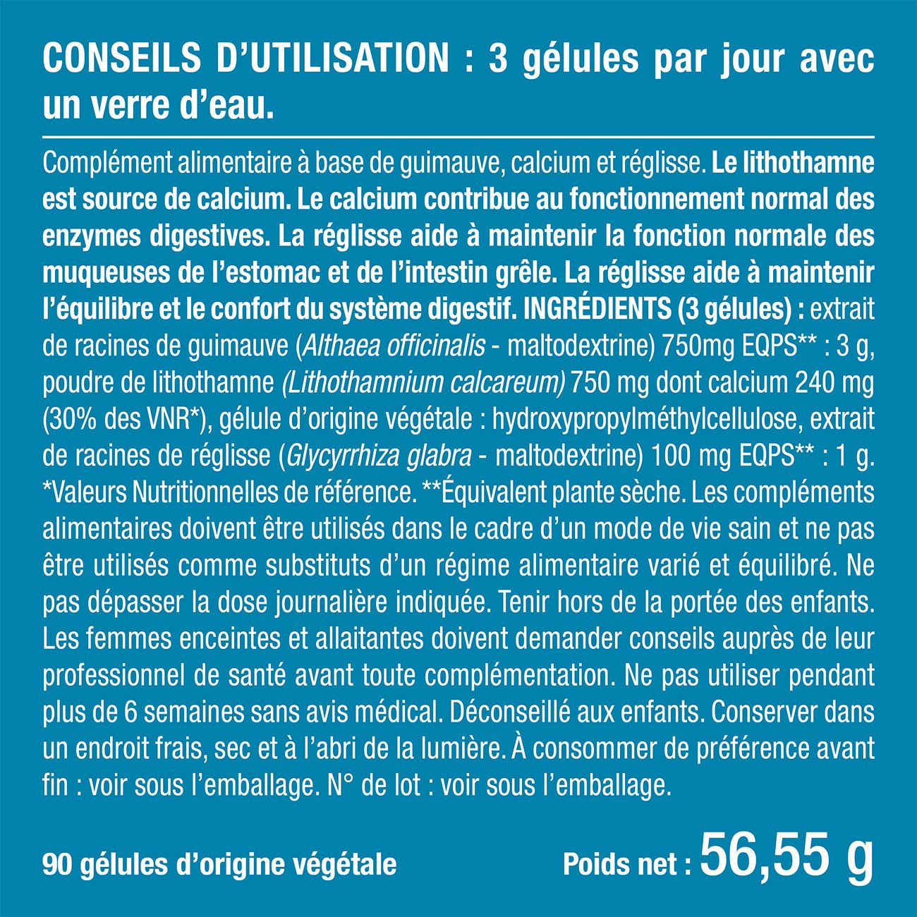 Image du complément alimentaire à base de Objectif Confort Gastrique | Lithothamne et Réglisse Image du complément alimentaire à base de Objectif Confort Gastrique | Lithothamne et Réglisse