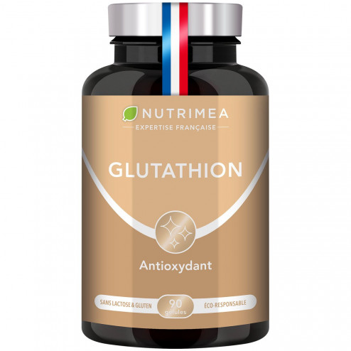 Fond blanc du pilulier de Glutathion