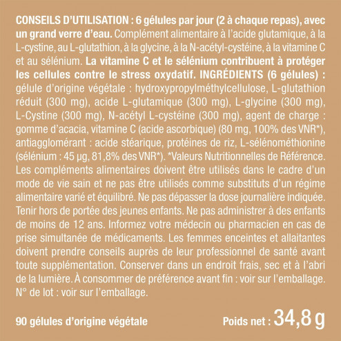 Bienfaits et contre indications pour Glutathion