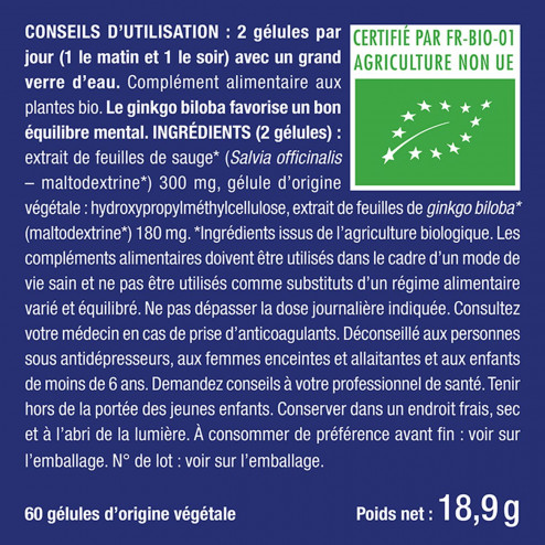 Bienfaits et contre indications pour Ginkgo Biloba Bio