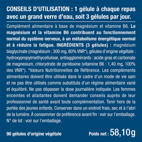 Bienfaits et contre indications pour Magnésium Bisglycinate