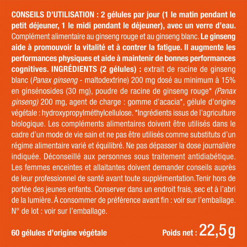 Bienfaits et contre indications pour Ginseng