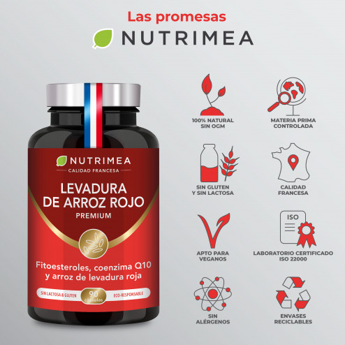 Levadura de Arroz Rojo Premium como complemento alimenticio 