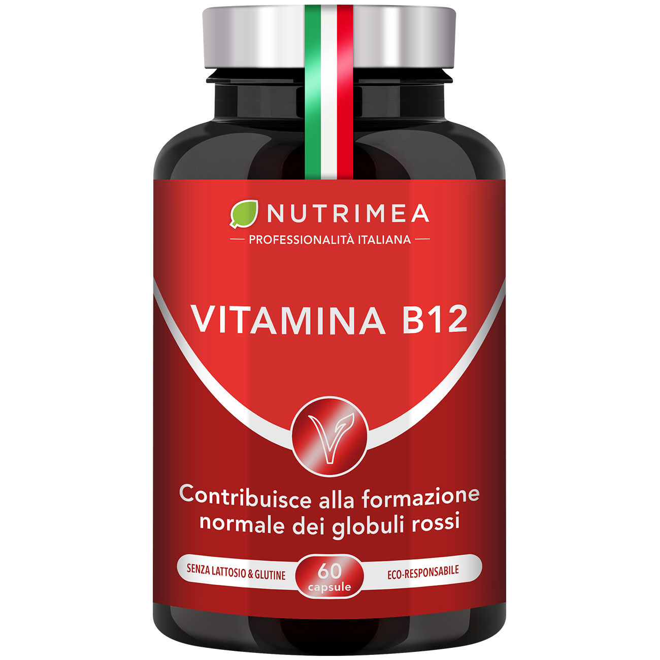 Integratore di Vitamina B12 - Cianocobalamina - 1000 mcg - 60 Capsule - Nutrimea
