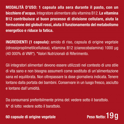 Benefici e controindicazioni di Vitamina B12