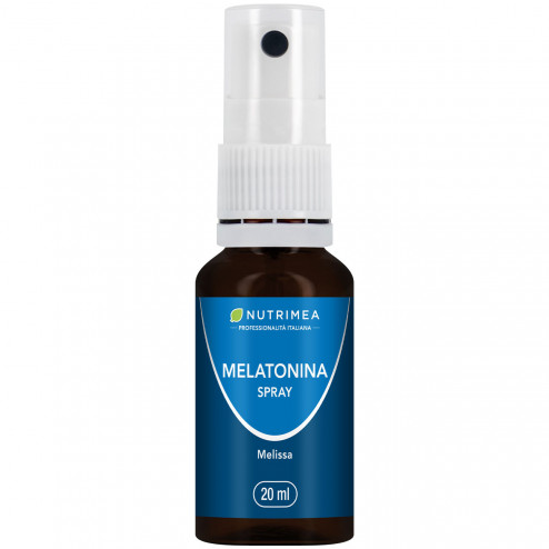Sfondo bianco del portapillole Spray Melatonina