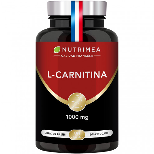 Fondo blanco del bote L- Carnitina