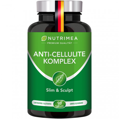 Weißer Hintergrund der Pillenbox von DETOX Anti-Cellulite Komplex