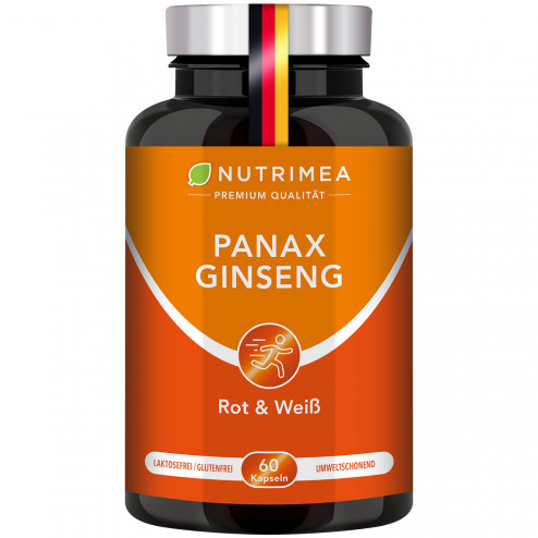 Weißer Hintergrund der Pillenbox von Panax Ginseng