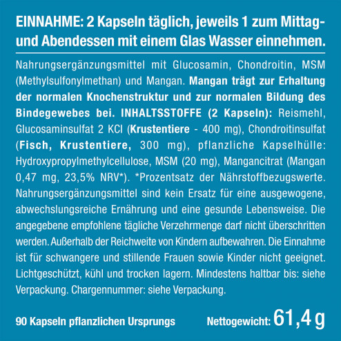 Weißer Hintergrund der Pillenbox von Glucosamin