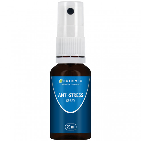 Fond blanc du pilulier de Spray anti-stress