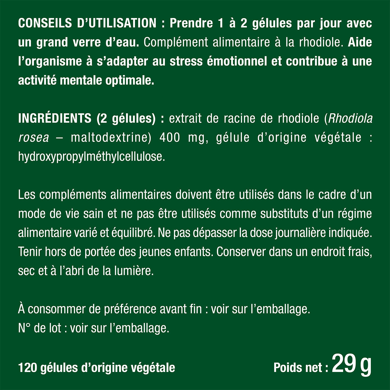 étiquette rhodiola étiquette rhodiola