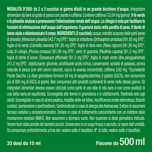 Ingredienti di Dietyslim Pilosella Tarassaco Caffè Verde