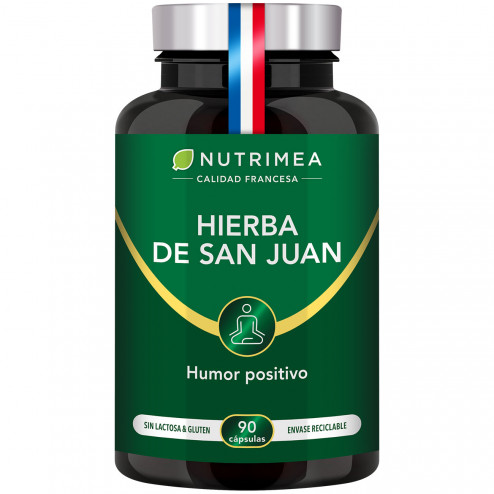 Fondo blanco del bote Hierba de San Juan