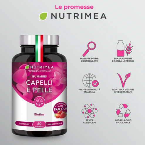 Capsule di Gummies Capelli e Pelle