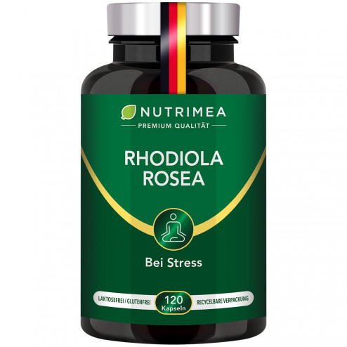 Weißer Hintergrund der Pillenbox von Rhodiola Rosea