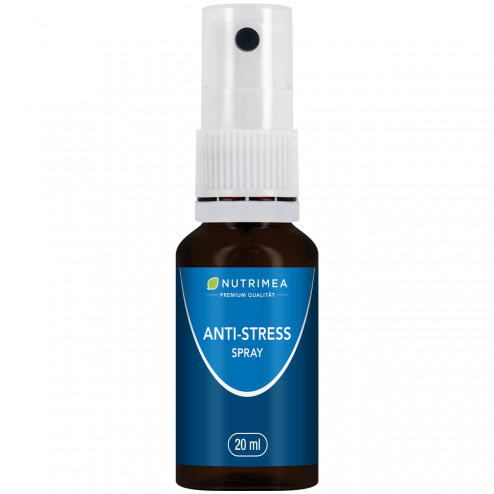 Weißer Hintergrund der Pillenbox von Anti-Stress Spray Calm & Relax