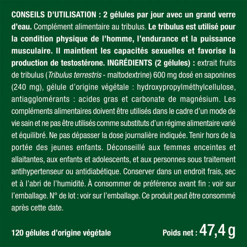 Bienfaits et contre indications pour Tribulus Terrestris