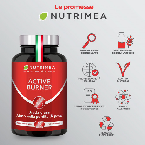Promesse Nutrimea sull'integratore Active Burner per dimagrire
