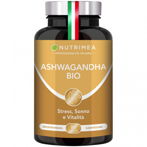 Integratore alimentare ashwagandha bio ksm66 in capsule per stress