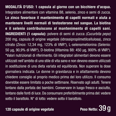 Ingredienti e benefici dell'integratore biotina per uomini