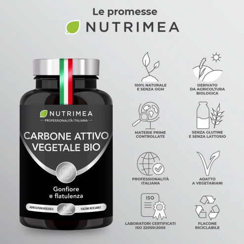 Carbone vegetale in capsule promesse nutrimea