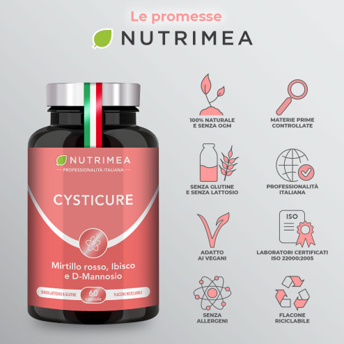 integratore cistite con mirtillo rosso, ibisco e d-mannosio